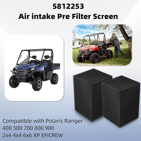 2 Pack Intake Air Pre Filter - Fits Polaris Ranger 400 500 700 800 900 XP EFI Crew - Direct Replacement Part 5812253 in Saudi Arabia