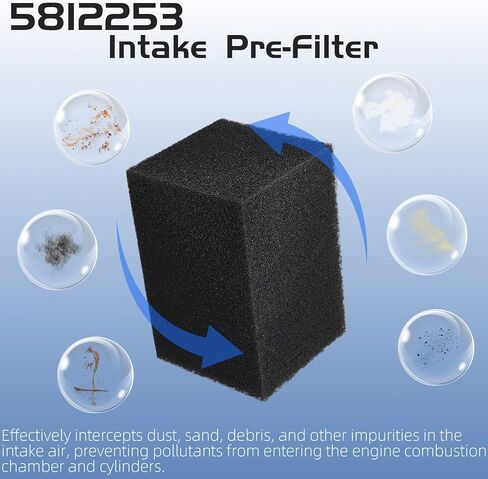 2 Pack Intake Air Pre Filter - Fits Polaris Ranger 400 500 700 800 900 XP EFI Crew - Direct Replacement Part 5812253 in Saudi Arabia