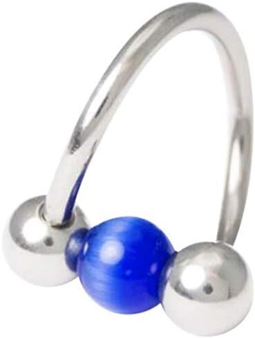 Unique Design Captive Bead Twister Ring - Great for Belly Navel Piercing - 14ga 316L Surgical Steel in Saudi Arabia