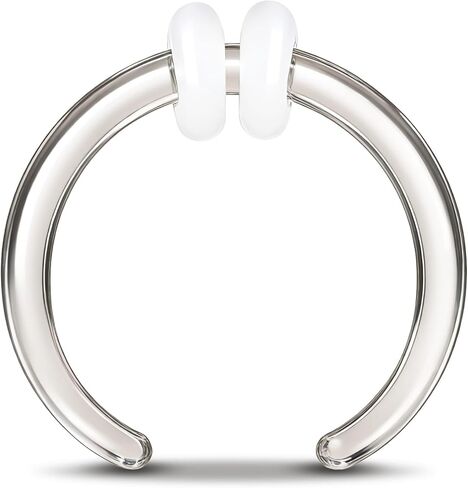 OUFER Minimalist Septum Rings made of glass, 14g Nipple Rings with Transparent Grey Color, Helix Piercing Jewelry for Women in Saudi Arabia