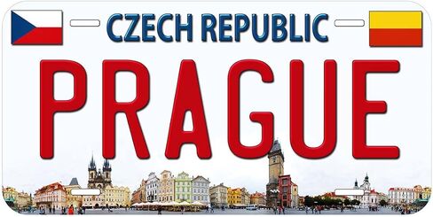Prague Czech Republic TAG02 Novelty Car Auto License Plate in Saudi Arabia