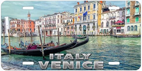 Gondolas Venice Italy Novelty Car License Plate in Saudi Arabia