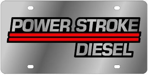 Eurosport Daytona Compatible/Replacement for Ford Power Stroke Diesel Stainless Steel License Plate in Saudi Arabia