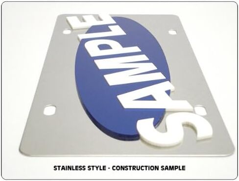 Eurosport Daytona Compatible/Replacement for Ford Power Stroke Diesel Stainless Steel License Plate in Saudi Arabia