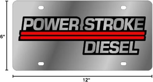 Eurosport Daytona Compatible/Replacement for Ford Power Stroke Diesel Stainless Steel License Plate in Saudi Arabia