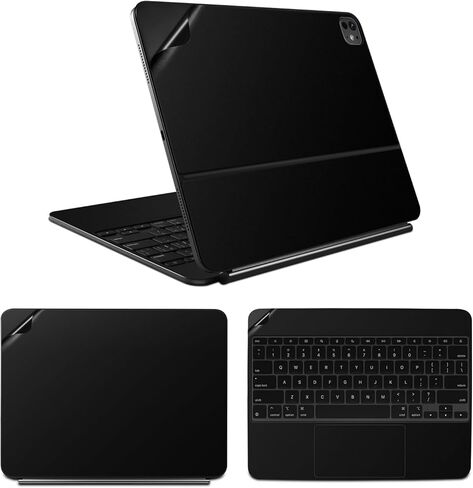 ملصق IMMOENUC 3 في 1 للأجهزة اللوحية ملصقات ملونة لجهاز iPad Pro M4 Magic Keyboard مقاس 11 بوصة حافظة واقية لكامل الجسم مصنوعة من مادة الفينيل المتينة ذاتية اللصق، مقطوعة مسبقًا (أبيض رخامي) in Kuwait