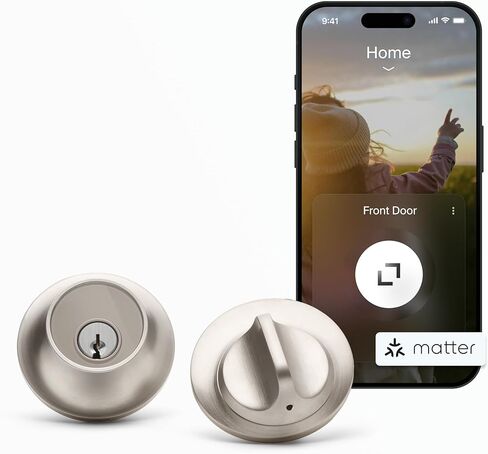 Level Lock (Matter) Smart Lock - World's Smallest, Most Beautifully Designed Matter-Over-Thread Deadbolt - Level App for iOS & Android | Works with Apple Home (Matte Black) in Saudi Arabia
