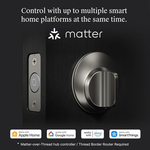Level Lock (Matter) Smart Lock - World's Smallest, Most Beautifully Designed Matter-Over-Thread Deadbolt - Level App for iOS & Android | Works with Apple Home (Matte Black) in Saudi Arabia