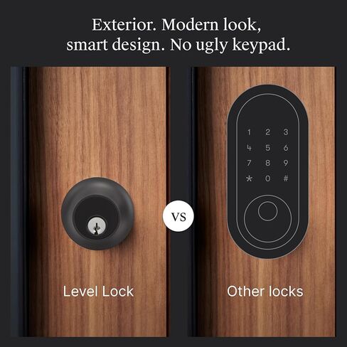 Level Lock (Matter) Smart Lock - World's Smallest, Most Beautifully Designed Matter-Over-Thread Deadbolt - Level App for iOS & Android | Works with Apple Home (Matte Black) in Saudi Arabia