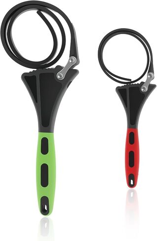 مجموعة مفاتيح ربط مطاطية قابلة للتعديل، مفتاح فلتر الزيت بقطر أقصى 8 بوصات (كبير) و6 بوصات (صغير) لفلتر مياه رأس الدش، مجموعة فتاحة البرطمانات (قطعتان) in Kuwait