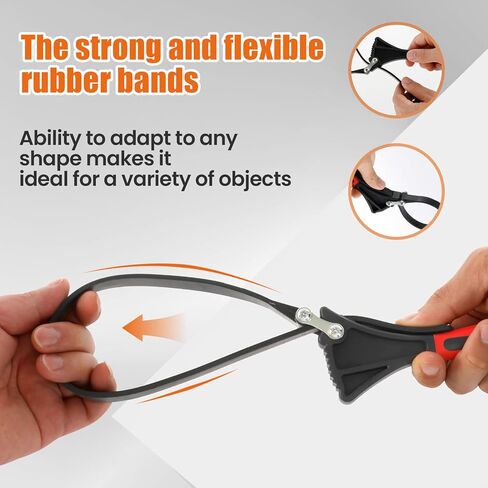 مجموعة مفاتيح ربط مطاطية قابلة للتعديل، مفتاح فلتر الزيت بقطر أقصى 8 بوصات (كبير) و6 بوصات (صغير) لفلتر مياه رأس الدش، مجموعة فتاحة البرطمانات (قطعتان) in Kuwait