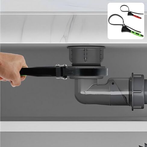 مجموعة مفاتيح ربط مطاطية قابلة للتعديل، مفتاح فلتر الزيت بقطر أقصى 8 بوصات (كبير) و6 بوصات (صغير) لفلتر مياه رأس الدش، مجموعة فتاحة البرطمانات (قطعتان) in Kuwait