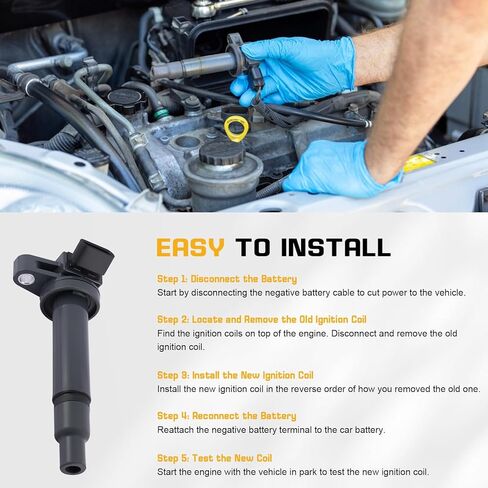 QYL Pack of 8Pcs Ignition Coils Compatible with Toyota 4Runner Land Cruiser Sequoia Tundra/Lexus Ls430 Gs430 Gx470 Sc430 #UF230 5C1196 in Saudi Arabia