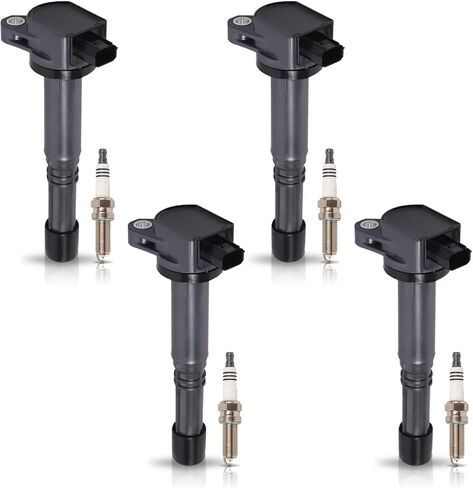 ENA UF629 Ignition Coil & 97390 Spark Plug Pack Compatible with Acura TSX 2009-2014 2.4L Replace for 30520RL5A01 5C1683 Set of 4 in Saudi Arabia