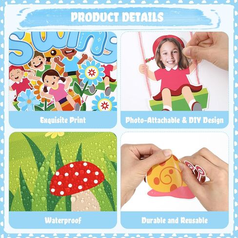 70Pcs Spring Bulletin Board Classroom Decorations Swing into Spring DIY Photo Cutouts Decoration Swing Flowers Butterflies Birds Trees Paper Cutouts for Classroom Office Chalkboard Wall Door Decor in Saudi Arabia