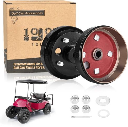 Golf Cart Brake Drum Hub Assembly for EZGO TXT PDS 1982-up Electric & 1982-1993 2-Cycle Gas, Replace OEM# 19186G1P in Kuwait