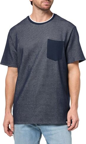 KARL LAGERFELD Men's Short Sleeve Crewneck Textured T-Shirt in Saudi Arabia