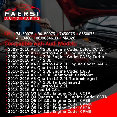 جهاز قياس تدفق الهواء الشامل FAERSI AF10480 مستشعر MAF متوافق مع Audi 2009-2010 A3، 2009-2016 A4، 2010-2014 A5، 2012-2015 A6، Q3، Q5 allroad Quattro in Saudi Arabia