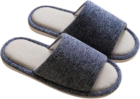 Cute Cat Slip-On Striped Design Women Slippers Home Simple Non-Slip EVA Sole Soft Fabric Indoor House And Bedroom Men Shoes Comfort All-Season Holiday Footwear in Saudi Arabia