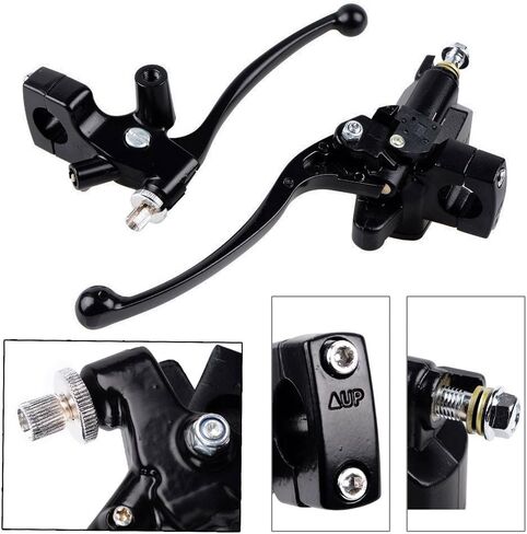 2X Switches Control with Wiring Harness and Left Right Master Cylinder Reservoir Brake Lever and 1 Pair of Hand Grips for 1996-2012 Softail Dyna Sportster V-Rod 1 inch Handlebar in Saudi Arabia