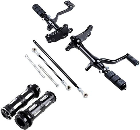 2X Switches Control with Wiring Harness and Left Right Master Cylinder Reservoir Brake Lever and 1 Pair of Hand Grips for 1996-2012 Softail Dyna Sportster V-Rod 1 inch Handlebar in Saudi Arabia