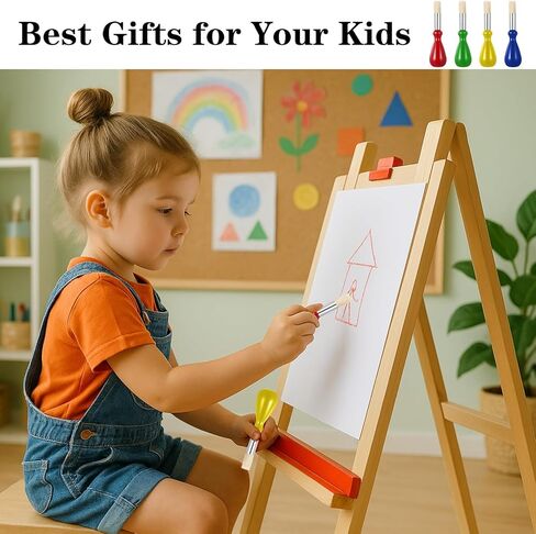 Jeffdad 4PCS Toddler Paint Brushes, Chubby Paint Brushes for Kids, Washable Easy Grip Paintbrushes Preschool Kids Paint Brush for Toddlers 1-3 for Watercolor Painting Art Supplies Craft Projects in Saudi Arabia