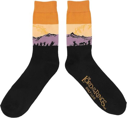 Bioworld Lord Of The Rings Characters Adult 5-Pair Casual Crew Socks-OSFA in Saudi Arabia