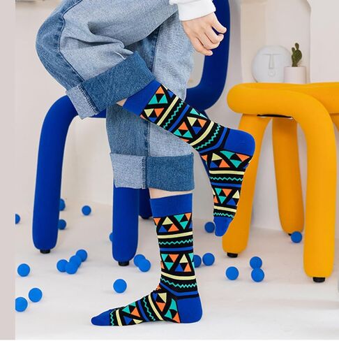 Coolwife Funky Colorful Socks Sport Pattern Dress Cotton Casual Fun Novelty Socks in Saudi Arabia
