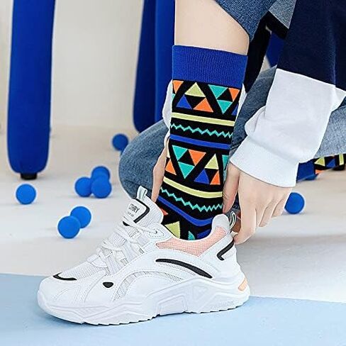Coolwife Funky Colorful Socks Sport Pattern Dress Cotton Casual Fun Novelty Socks in Saudi Arabia