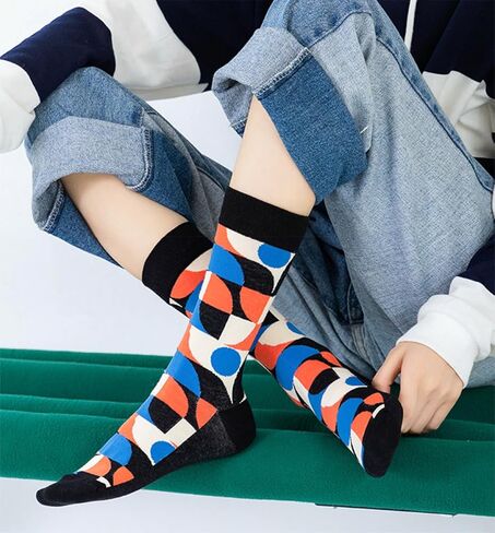 Coolwife Funky Colorful Socks Sport Pattern Dress Cotton Casual Fun Novelty Socks in Saudi Arabia
