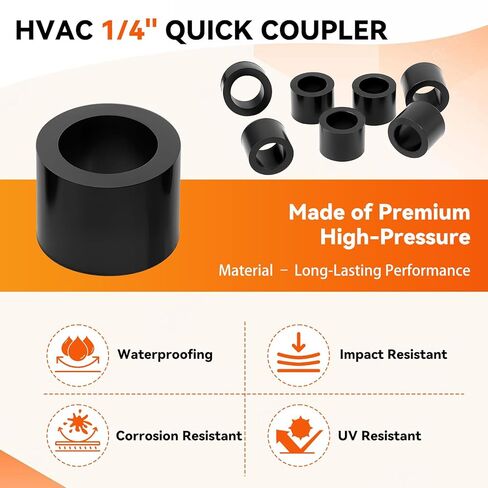 40083 حشية خرطوم التبريد، لخرطوم شحن التدفئة والتهوية وتكييف الهواء (HVAC) مقاس 1/4 بوصة ولأختام التيار المتردد للسيارات من Robinair، طقم حلقات إغلاق مشعب - 8 قطع in Kuwait