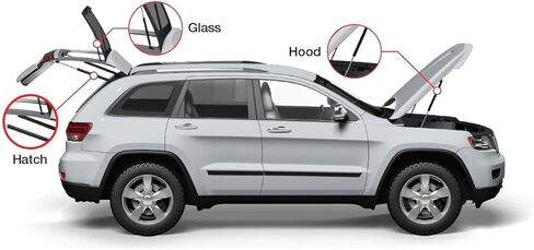 2 قطعة 24.08 بوصة دعم رفع الباب الخلفي الخلفي مع استبدال باب رفع الطاقة لكاديلاك SRX 10 11 12 13 14 15 16 SG230118 PN 22745513 دعامات الغاز صدمات الربيع دعامة قضيب المثبط in Kuwait