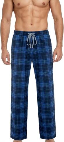 Men Long Comfy Casual Pajama Pants With Pockets & Drawstring in Saudi Arabia