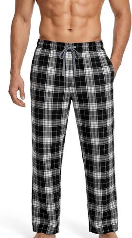 Men Long Comfy Casual Pajama Pants With Pockets & Drawstring in Saudi Arabia