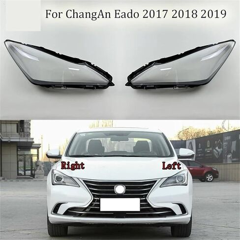 For ChangAn Eado 2017 2018 2019 Headlight Cover Transparent Lampshade Lamp Case Headlamp Shell Plexiglass Replace Original Lens(A Piar) in Saudi Arabia