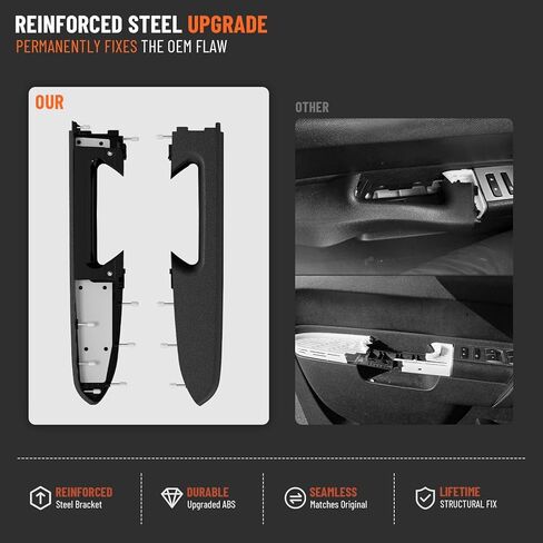 طقم إصلاح مسند ذراع الباب لسيارة Chevy Silverado & GMC Sierra 1500/2500/3500 HD 2010-2014 جانب السائق الأمامي الأيسر، للوحة الباب مع مقبض تحرير أسفل مسند الذراع OEM 22818465 أسود in Saudi Arabia