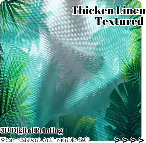 Renaiss 42 x 18 Inch Tropical Rainforest Kitchen Valance Curtain Jungle Safari Natural Plant Short Cafe Curtains Green Palm Pink Flowers Window Treatment Valance for Bathroom Rod Pocket Window Drapes in Saudi Arabia