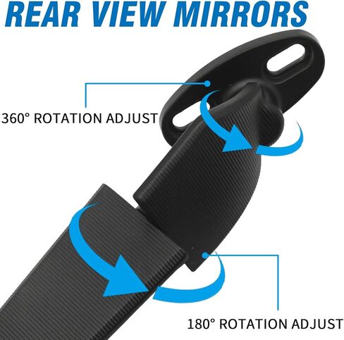2Pcs Motorcycle Stealth Mirrors Rear View Mirrors 360° Rotating Replacement for Honda CBR250R CBR300R CBR500R Kawasaki Ninja 300 400r 650 1000 Suzuki GSXR600 in Saudi Arabia