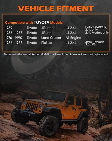 GAHA 19826 19827 مجموعة فرجار الفرامل الأمامية اليسرى واليمنى بدون دعامة لسيارة Toyota Land Cruiser 1976-1990، 4Runner 1987-1989، بيك اب 1986-1988 in Kuwait