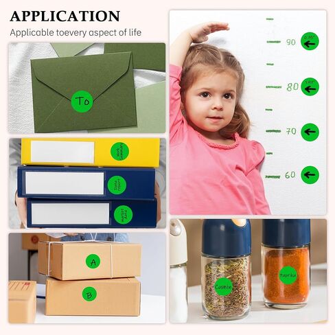 3/4 Inch Coding Circle Sticker Labels,Green dots Label,Pack of 1050 Round Color Code Dot Labels Stickers for Home Office Marking,Organizing in Saudi Arabia