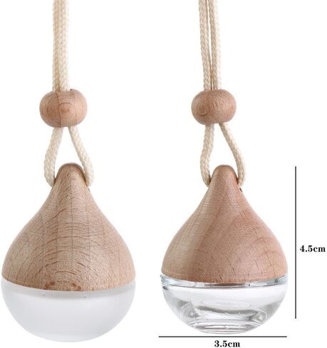 Refillable Diffuser Car Hanging Pendant Car Styling Accessory Fragrance Pendant Mini Perfume Bottles(Transparent) in Saudi Arabia