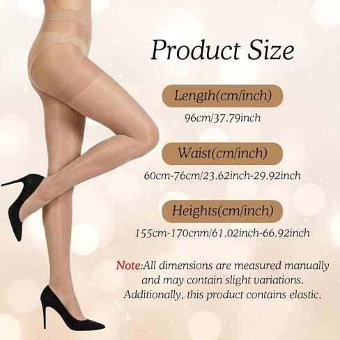 Yolev Sparkly Tights for Women Metallic Glitter Pantyhose Ultra Soft Sheer Shimmer Tights 50D High Waist Stockings Shiny Tights for Women Party Evening Halloween Christmas Wear in Saudi Arabia