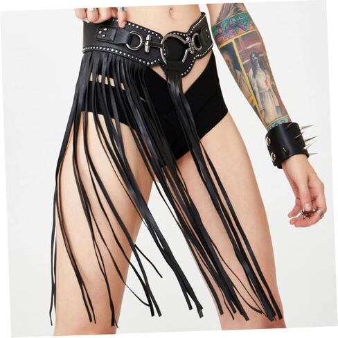 LIFKOME Punk Style Skirt Fashion Belt Tassel Waist Chain Belt for Dress Fringe Belts Women Tassles Goth Cor in Saudi Arabia