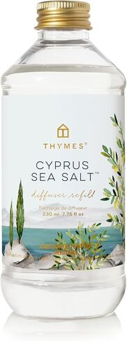 Thymes Reed Diffuser Oil Refill – Fragrance Oil for Diffuser Refill – Flameless Home Fragrance Products – Home Luxury Scents with Notes of Rosemary, Sage, & Amalfi Lemon (Cyprus Sea Salt, 7.75 fl oz) in Saudi Arabia