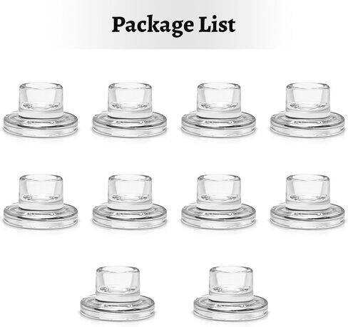 Glass Candle Stick Holder: 20 Pcs Small Clear Taper Candle Holders Bulk for Wedding Short Candle Stick Holder Decor for Table Centerpiece Party Christmas Home in Saudi Arabia