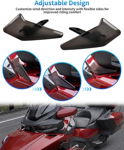 Adjustable Side Air Deflectors for Spyder RT, Wind Deflector Side Wind Windshield Windscreens for Can-Am Spyder RT 2020-2025 Accessories, 2PCS, Replace #219401040 in Saudi Arabia