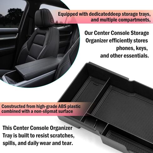 Compatible with GMC Terrain Center Console Organizer Tray 2025 2026, Armrest Box Center Console Storage Tray with Non-Slip Mat for Terrain Accessories 2025 2026 in Kuwait
