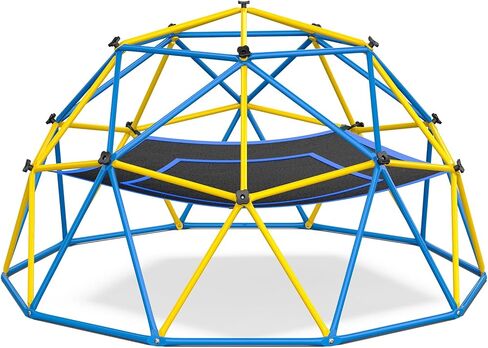 Hapfan 10ft Climbing Dome with Canopy, Jungle Gym for Kids Backyard with Heavy Duty Monkey Bars Made of Anti-Rust Steel in Kuwait