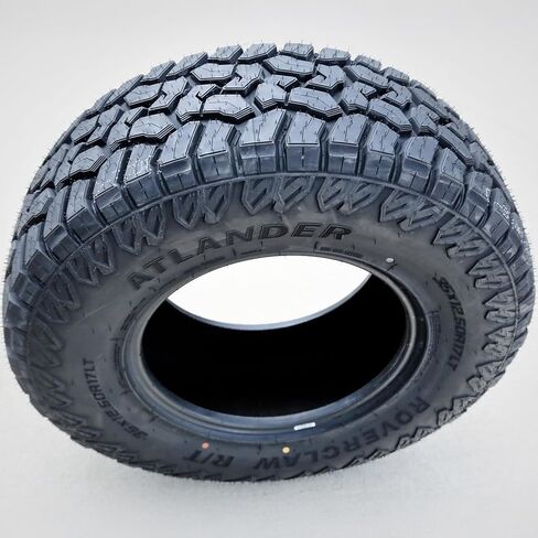 مجموعة من 4 (أربعة) إطارات شعاعية للشاحنات الخفيفة للطرق الوعرة Atlander Roverclaw R/T لجميع التضاريس - 35X12.50R17LT 35X12.50X17 35X12.50-17 121Q نطاق التحميل E LRE 10 طبقات RBL بأحرف سوداء مرتفعة in Saudi Arabia