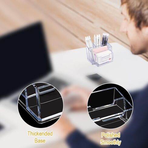 5 Slots Plastics Business Card Holder for Desk，Desktop Name Card Organizer Stand for Office Home Exhibitio in Saudi Arabia